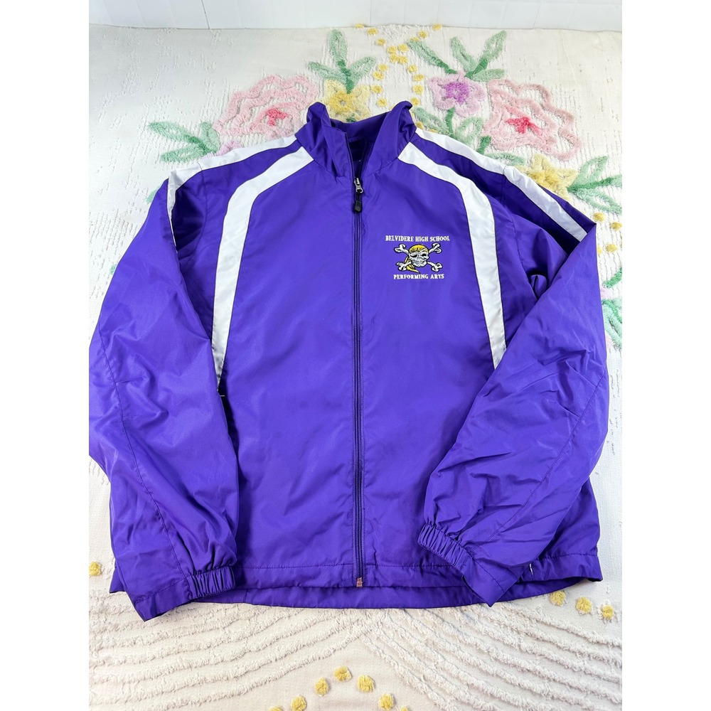 Sport-Tek Belvidere High School Performing Arts Windbreaker Jacket Purple Mens M